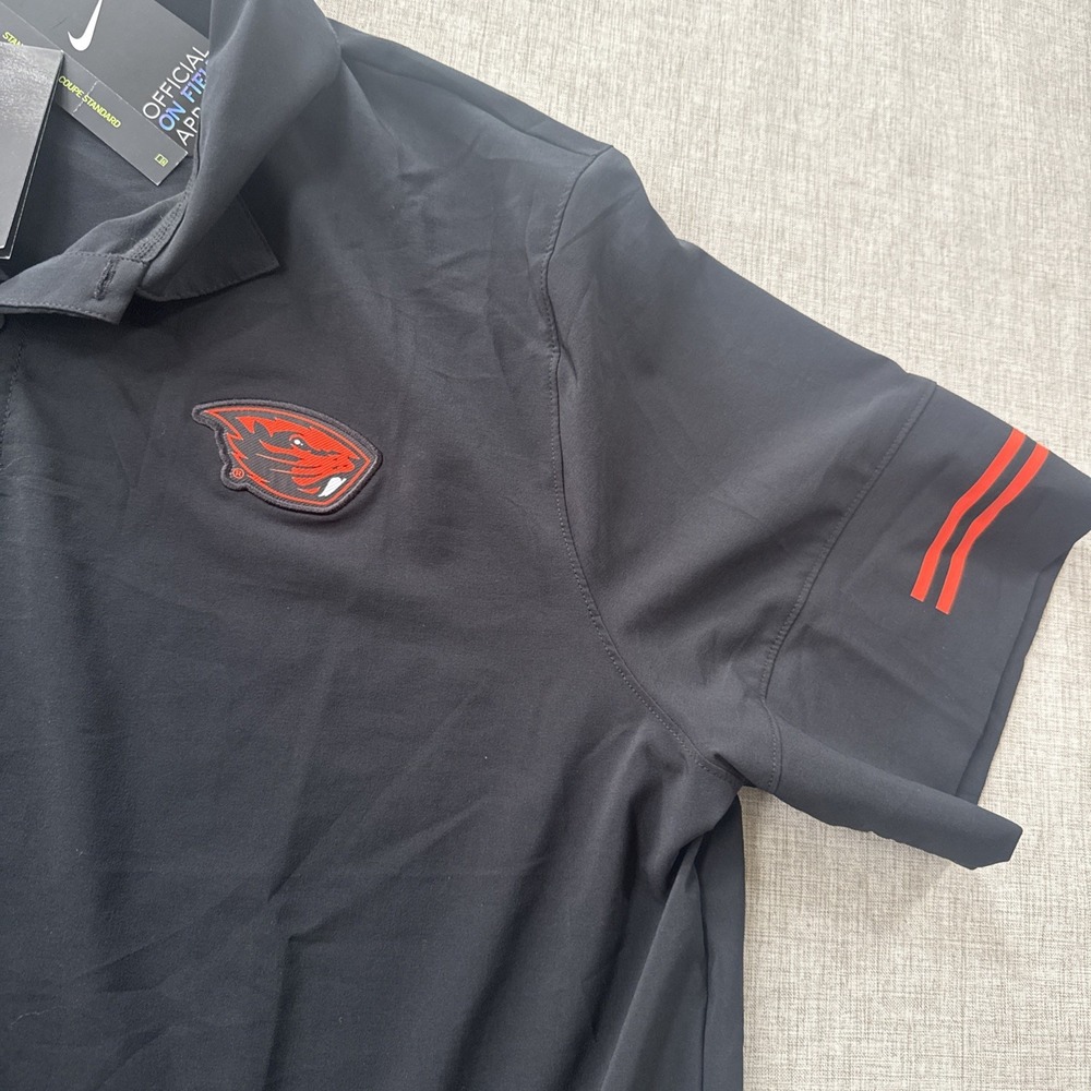Nike On‎ Field Polo Shirt Oregon State Beavers Mens XXL Black Dri-Fit OSU - Picture 8 of 9